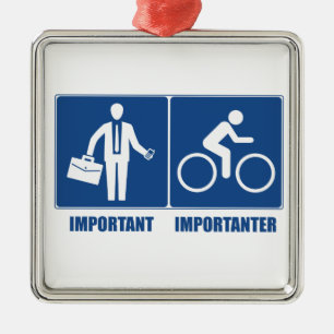Werk is Belangrijk, Fietsen is Belangrijker Metalen Ornament