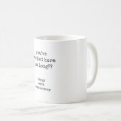 Werk Jubileum Mok met getypte offerte (Voorkant rechts)