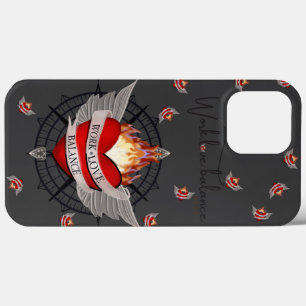 Werk Liefde Balans kompas en polka stippen iPhone 13 Pro Max Hoesje
