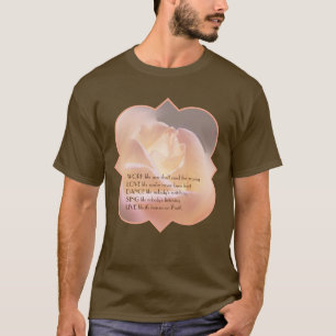 Werk Liefde Dans Zachte Roos Inspirerende Spreuk T-shirt