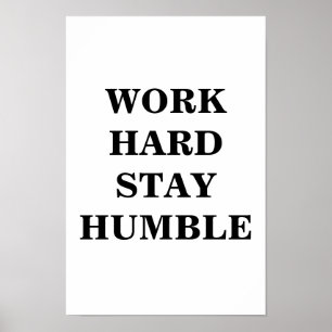 Werk met Humble Minimalistisch Poster voor hardvoc