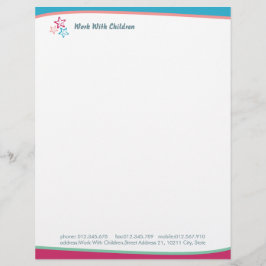 Werk met kinderen custom briefhoofd