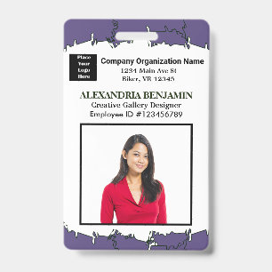 Werk Naam Foto Logo Streepjescode Logo ID Kaart Badge