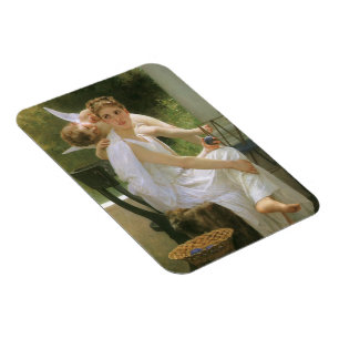 Werk onderbroken door Bouguereau, Angel Portrait Magneet