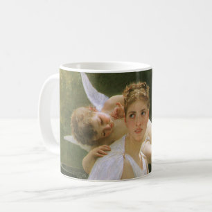 Werk onderbroken door Bouguereau, engel portret Koffiemok