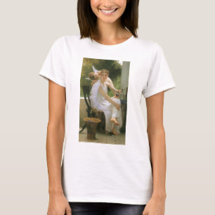 Werk onderbroken door Bouguereau, engel portret T-shirt
