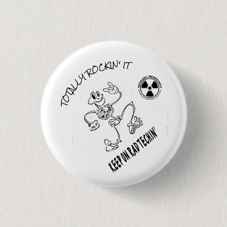 Werk onderweg' ronde button 3,2 cm