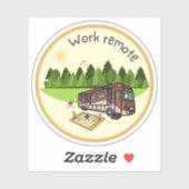 Werk op afstand sticker (Vel)