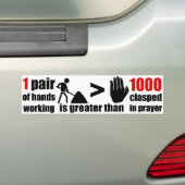 Werk > Prayer-zin - Bumpersticker (Op auto)