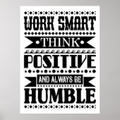 Werk slim, denk positief en wees altijd menselijk poster (Voorkant)