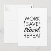 Werk sparen Reis herhalen Briefkaart (Voorkant / Achterkant)