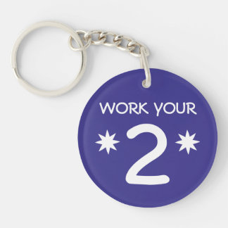 "WERK UW 2"Sleutelhanger van de Numerologie (kies  Sleutelhanger