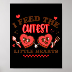 Werk van hart school lunch dames cafetaria medewer poster