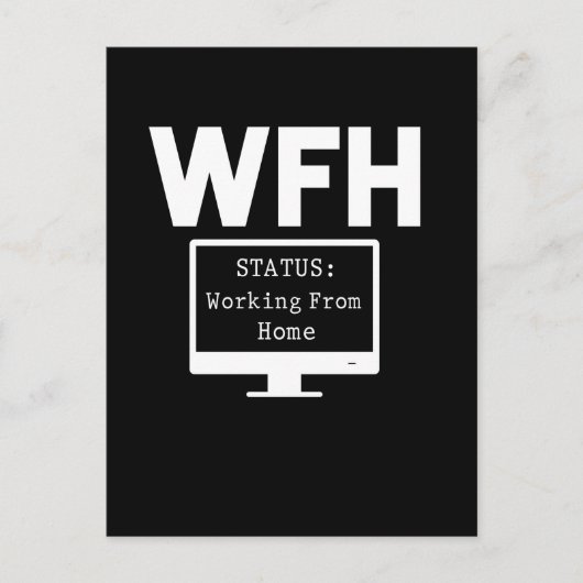 Werk van thuiskantoor werker briefkaart (Voorkant)