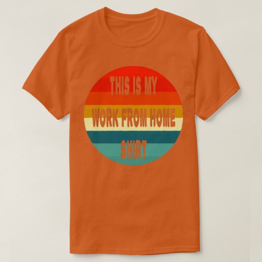 Werk vanuit Home Retro T-shirt (Design voorkant)