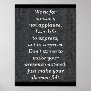 Werk voor een doel -- kunstprint poster
