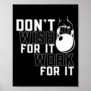 Werk voor IT Gewichtheffen Workout Gym Fitness Tra Poster