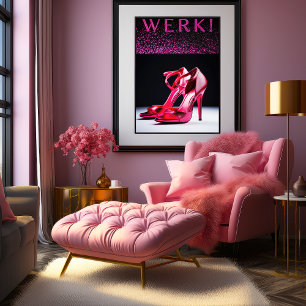 "WERK!" Vrouwelijk Kunst Manifest Poster Perfect Poster