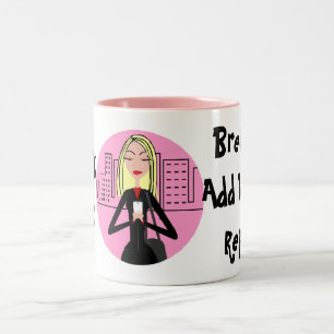 Werk Zen: Breedte, wodka toevoegen, Herhalen Tweekleurige Koffiemok