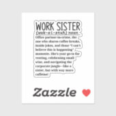 Werk zus sticker (Vel)