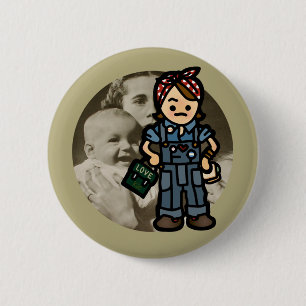 werkbadge. ronde button 5,7 cm