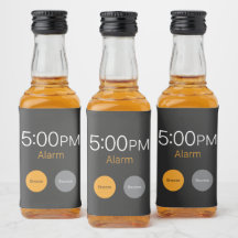 Werkdagalarm op Mini Liquor Fles