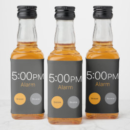 Werkdagalarm op Mini Liquor Fles Likeurfles Etiket