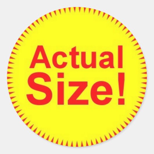 Werkelijke grootte Stickers (Voorkant)