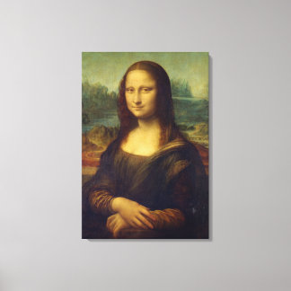 Werkelijke grootte van Mona Lisa schilderij in wra Canvas Afdruk
