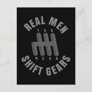 Werkelijke mannen briefkaart