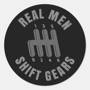 Werkelijke mannen ronde sticker