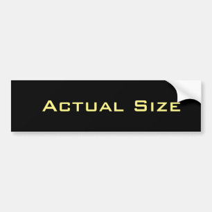 Werkelijke omvang bumpersticker