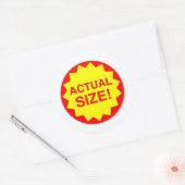 Werkelijke omvang ronde sticker (Envelop)