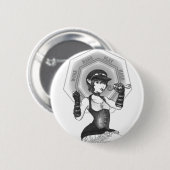 Werkelijke Steampunk Pixie-Button Ronde Button 5,7 Cm (Voorkant /achterkant)