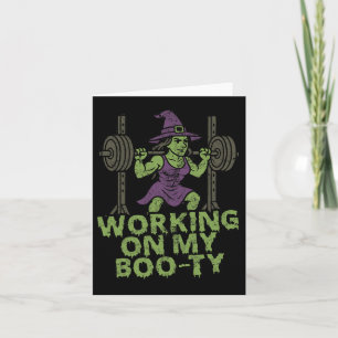 Werken aan mijn boo-ty grappige Halloween gespierd Kaart