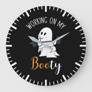 Werken aan Mijn Booty Boo Grappige Halloween Ghost Grote Klok