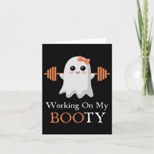 Werken Aan Mijn Booty Boo-ty Grappige Halloween Gy Kaart
