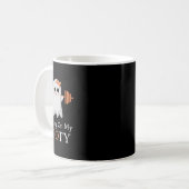 Werken aan Mijn Booty Boo-Ty Grappige Halloween Gy Koffiemok (Voorkant links)