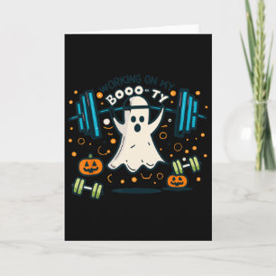 Werken aan mijn Booty Funny Booty Halloween Ghost  Kaart