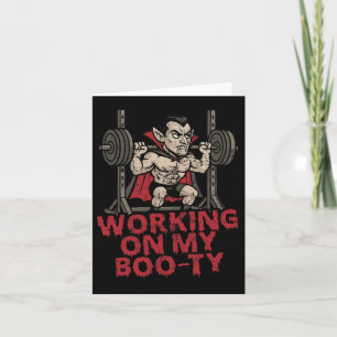 Werken aan mijn booty funny Halloween Muscular Vam Kaart