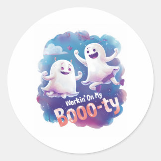 Werken aan mijn booty ronde sticker