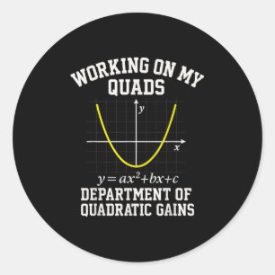 Werken Aan Mijn Dijen Funny Algebra Wiskunde Gymle Ronde Sticker