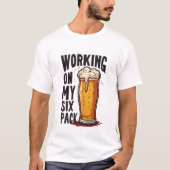 Werken aan mijn sixpack - T-shirt ontwerp (Voorkant)