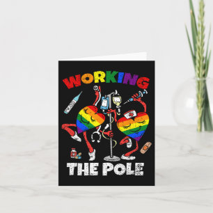 Werken bij de Pole Nurse LGBT-Q Gay Pride Rainbow Kaart