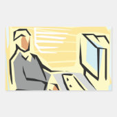 Werken bij een computer Stickers (Voorkant)