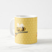 Werken bij met een lepel koffiemok (Voorkant links)