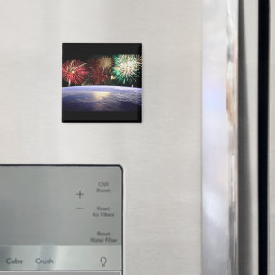 Werken en vuurwerk magneet
