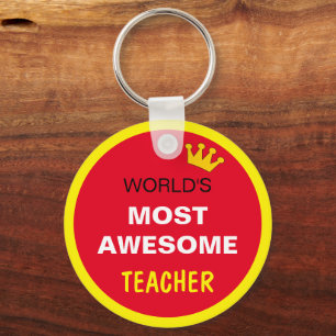 Werken Geweldige - LEREN/Rood, de beste Sleutelhanger