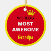 Werken het meest Geweldige - grootvader / de beste Keramisch Ornament (Voorkant)