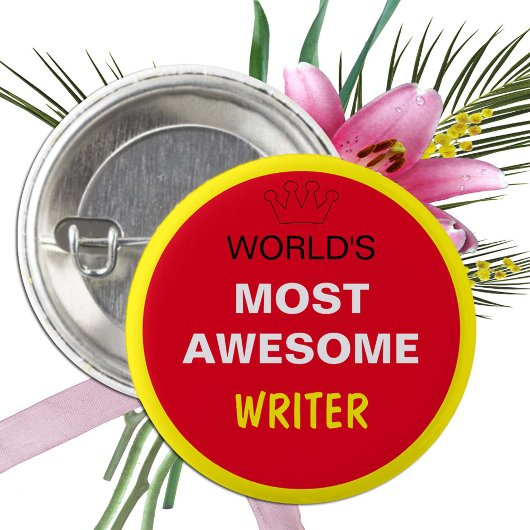 Werken het meest Geweldige - WRITER (beste) Ronde Button 3,2 Cm